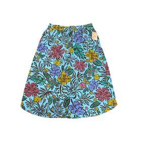 Fresh Produce Women's Blue Floral A-Line Skirt Size Small NWT